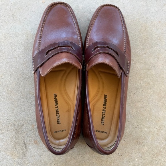Johnston & Murphy Ainsworth Penny Brown Loafer Sheepskin Men’s Size 12 main image 9